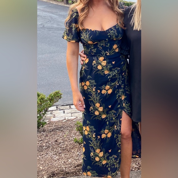 Reformation Midi Dress in Secret Garden Print - Picture 5 of 5